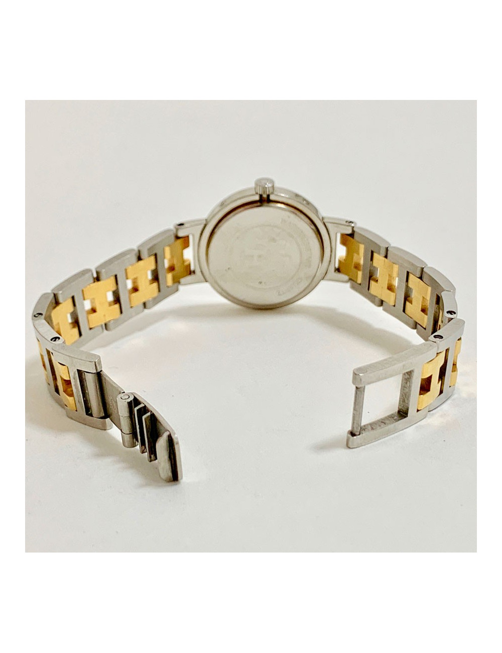 Montre Clipper HERMES femme acier plaqué or