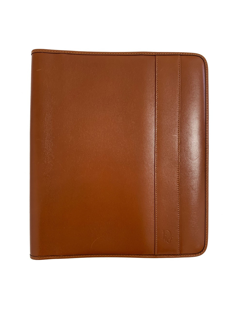 Couverture de répertoire CHRISTIAN DIOR cuir marron Vintage