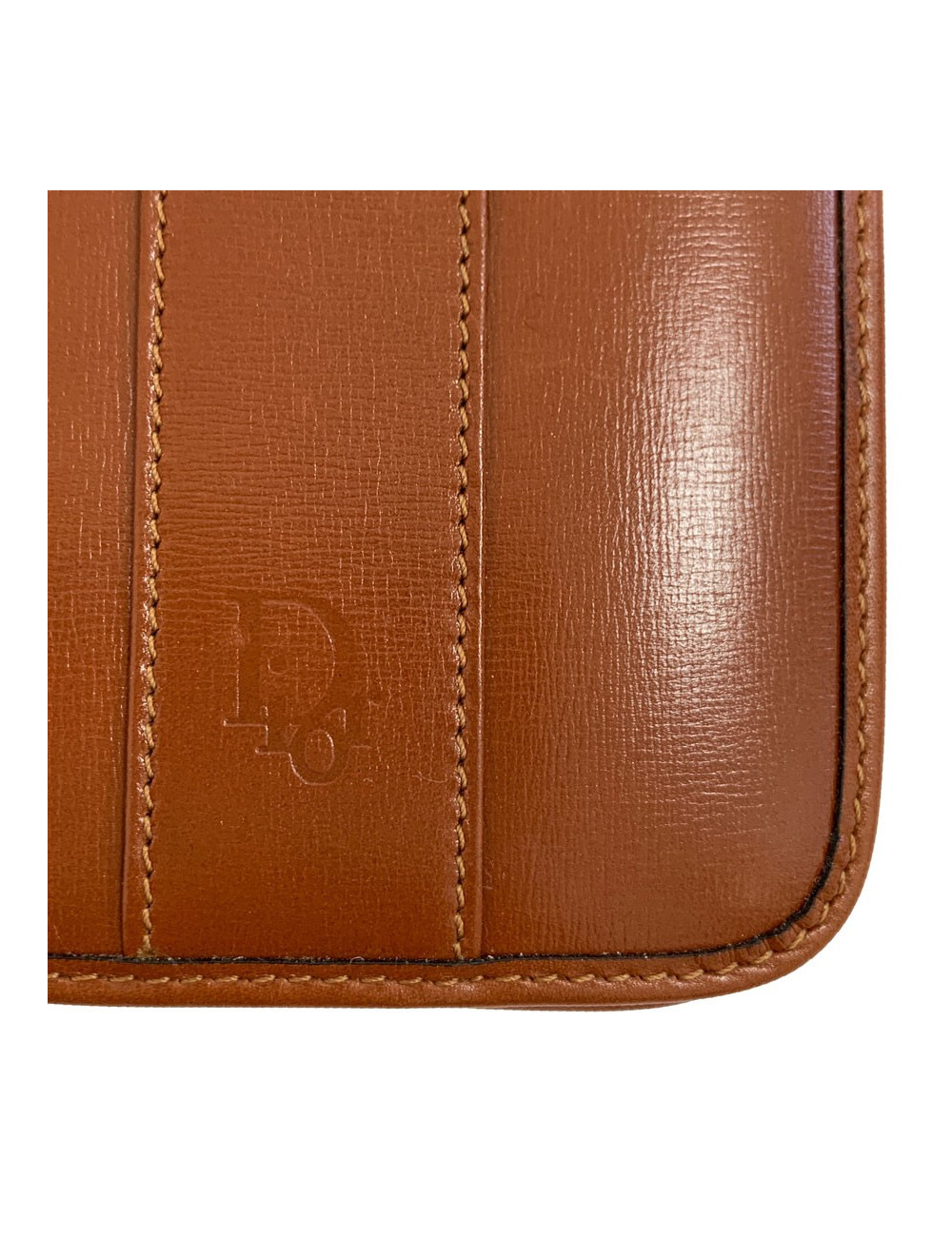 Couverture de répertoire CHRISTIAN DIOR cuir marron Vintage