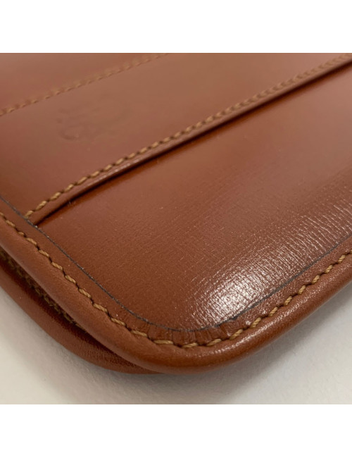 CHRISTIAN DIOR Vintage Brown Leather Directory Cover - Occasion