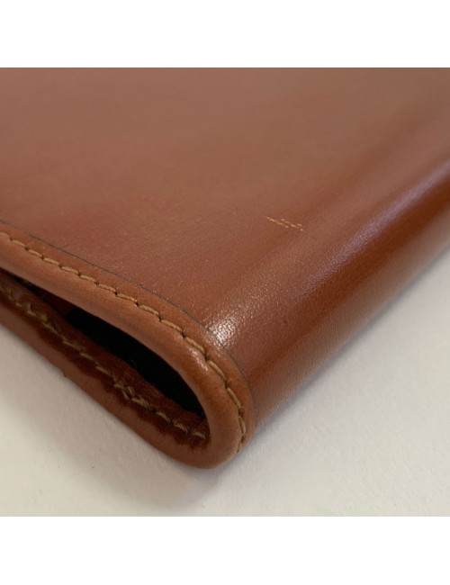 CHRISTIAN DIOR Vintage Brown Leather Directory Cover - Occasion