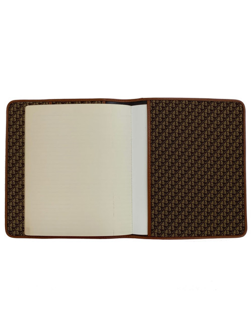 CHRISTIAN DIOR Vintage Brown Leather Directory Cover - Occasion