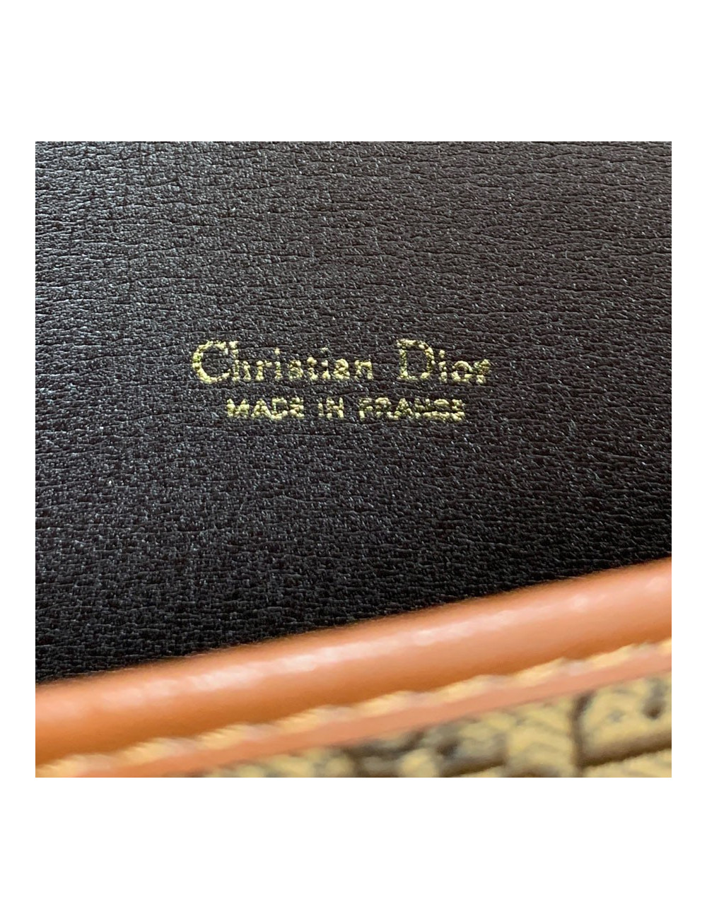 CHRISTIAN DIOR Vintage Brown Leather Directory Cover - Occasion
