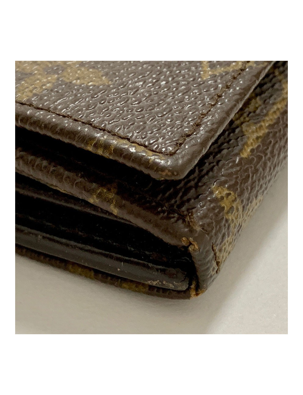 Portefeuille LOUIS VUITTON marron occasion en toile monogram