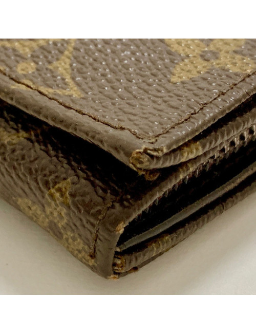 Portefeuille LOUIS VUITTON marron occasion en toile monogram