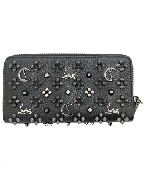 Portefeuille LOUBOUTIN en cuir noir 