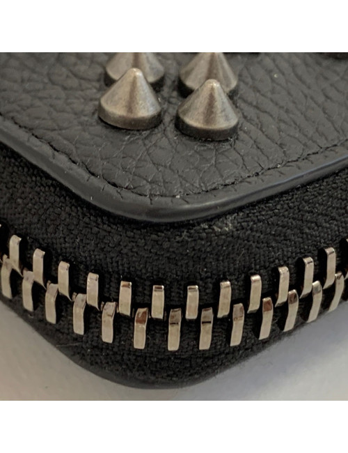 Portefeuille LOUBOUTIN en cuir noir 