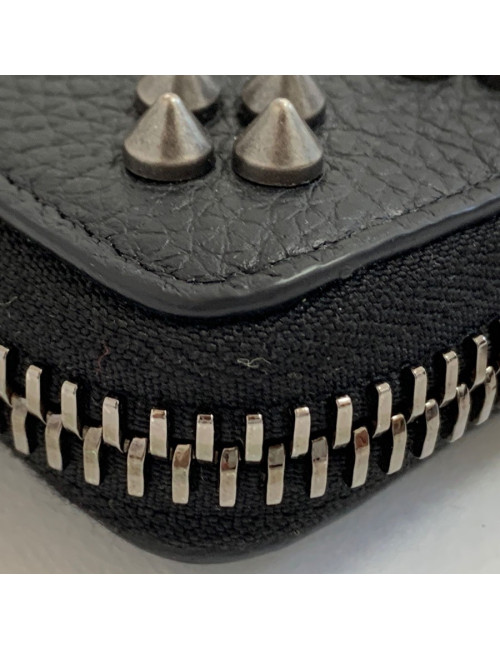 Portefeuille LOUBOUTIN en cuir noir 