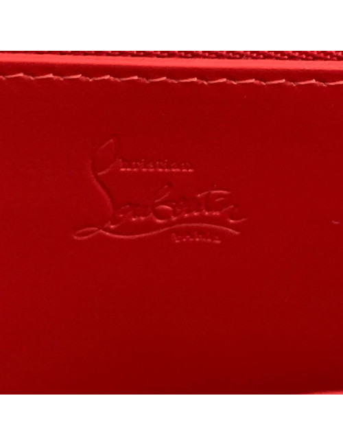 Portefeuille LOUBOUTIN Panettone cuir clouté noir