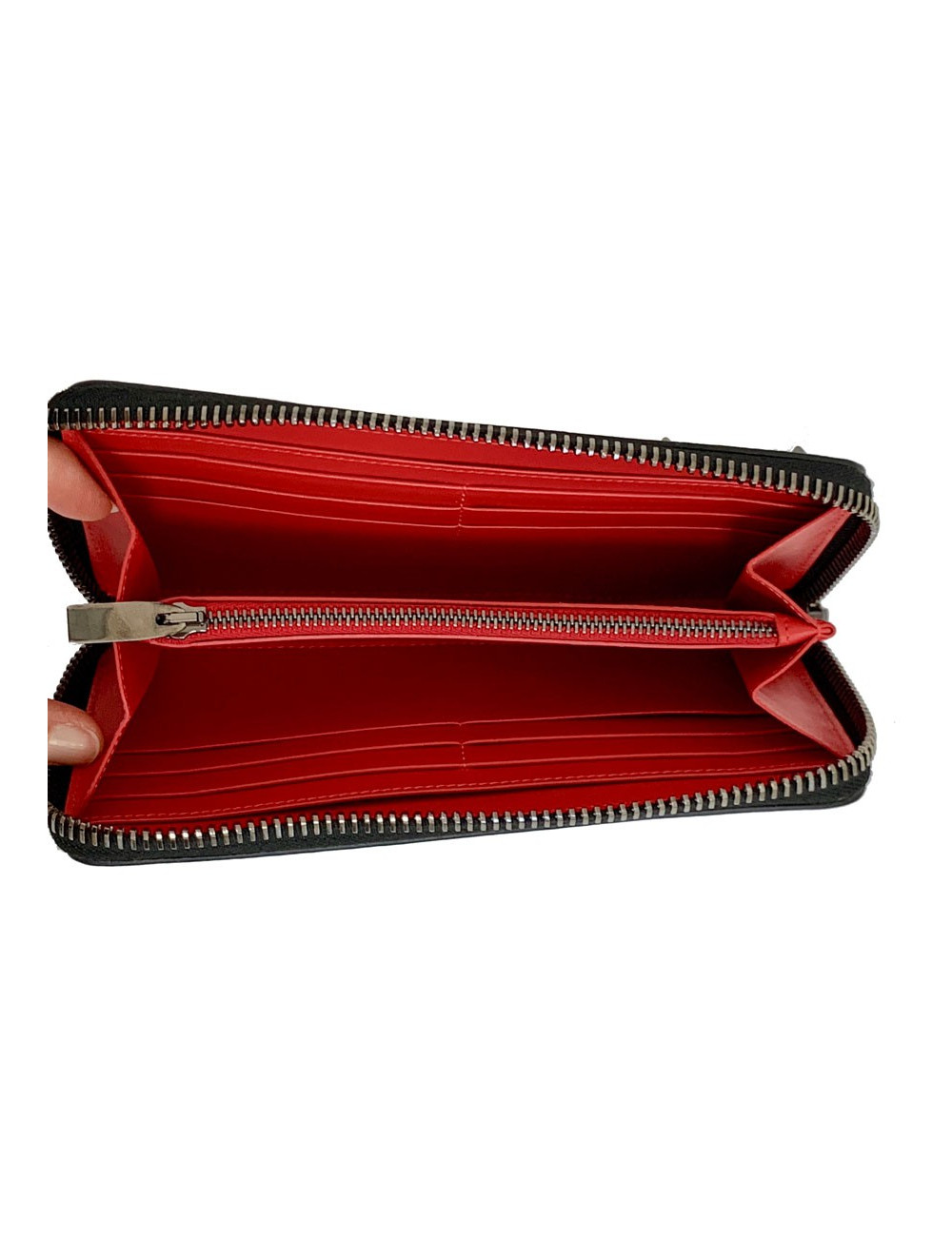 Portefeuille LOUBOUTIN en cuir noir 