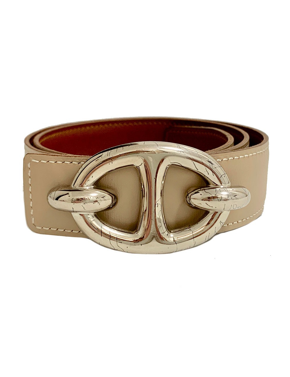 Ceinture HERMES boucle chaine d'ancre