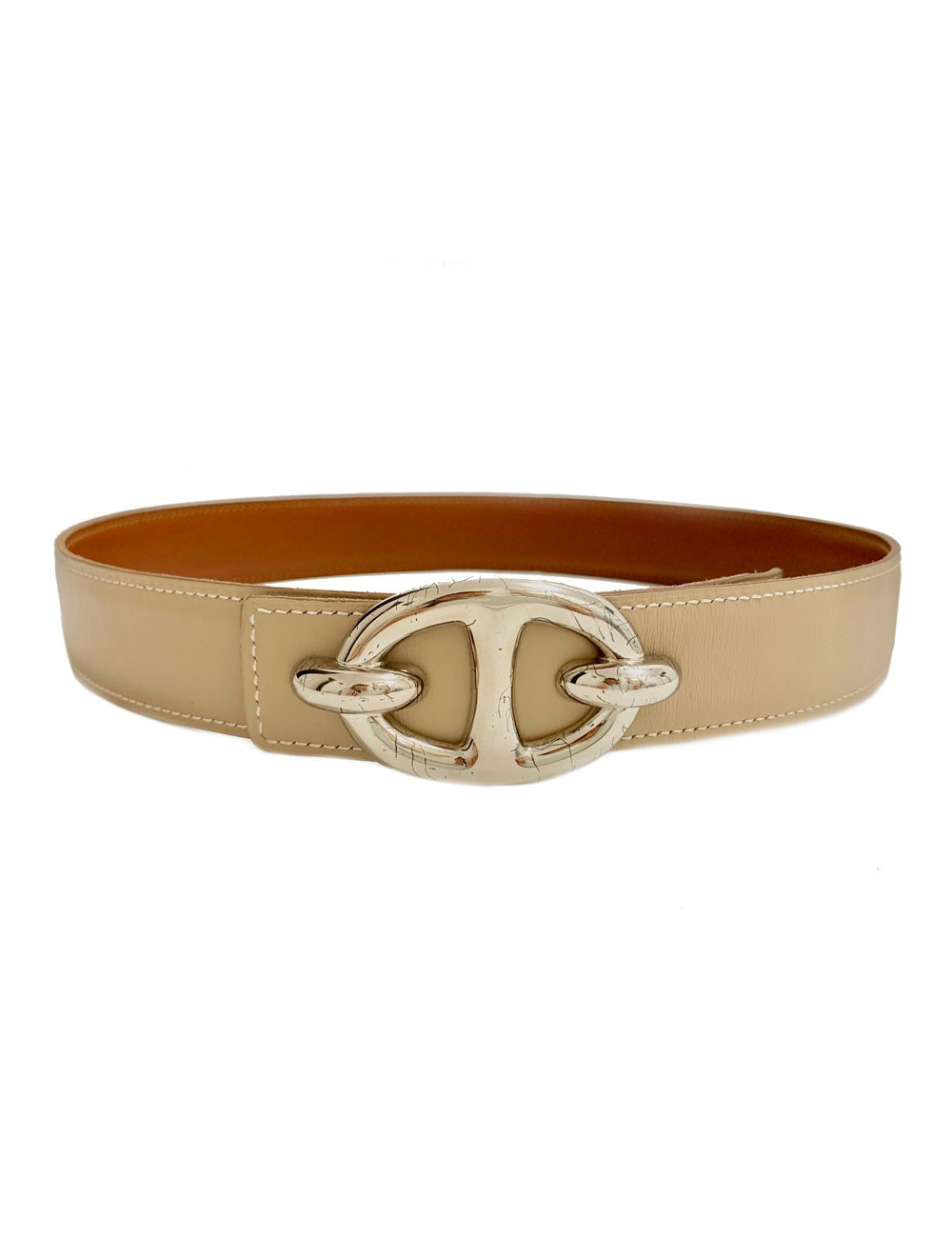Ceinture HERMES boucle chaine d'ancre