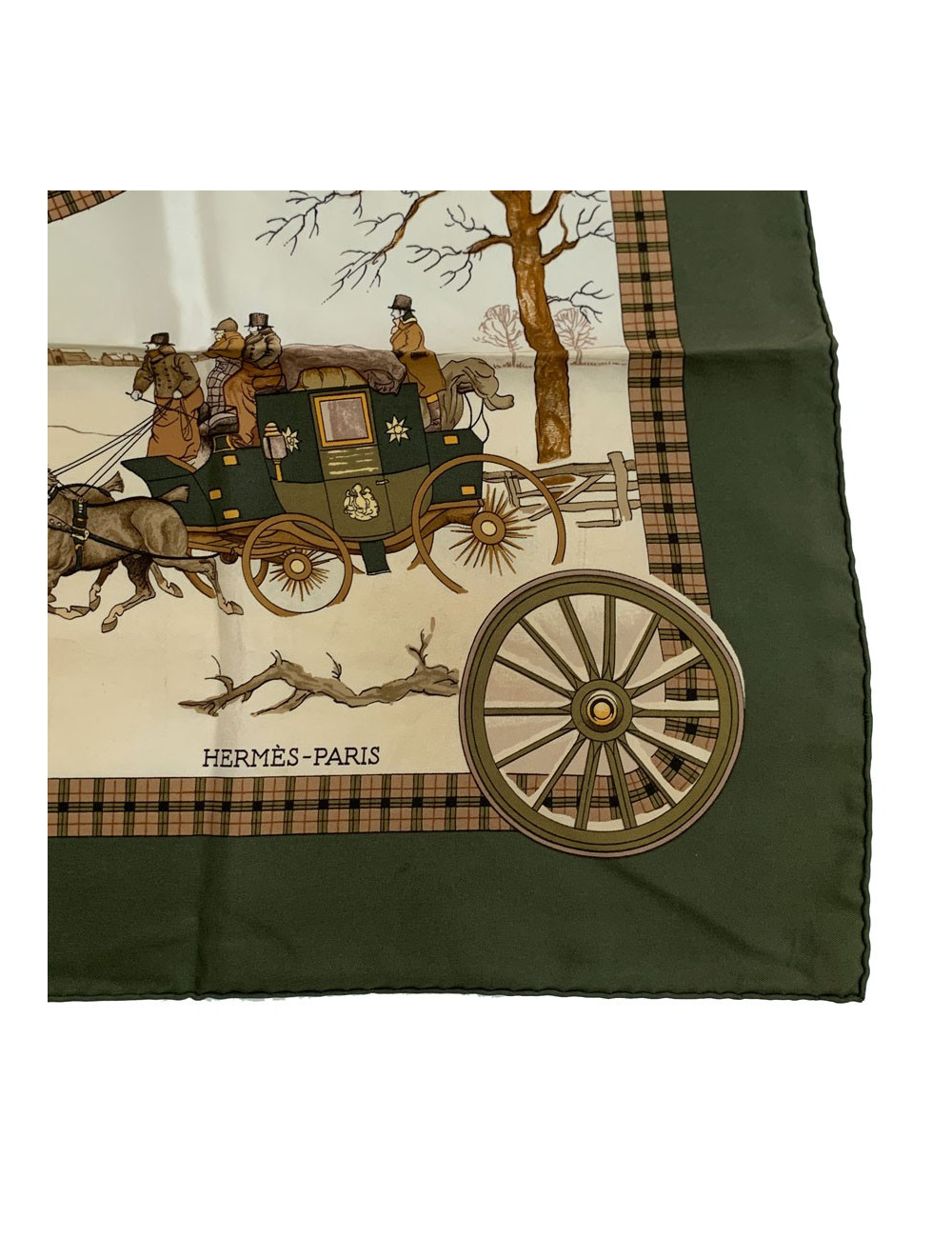 Carré vert HERMES L'hiver en Poste
