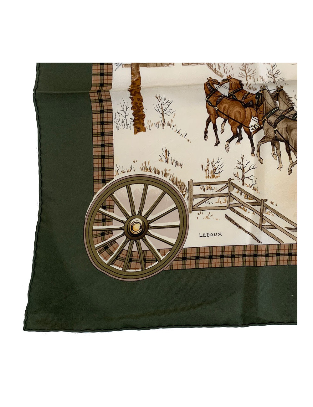 Carré vert HERMES L'hiver en Poste