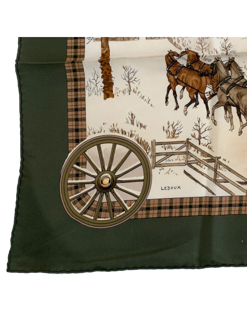 Carré vert HERMES L'hiver en Poste