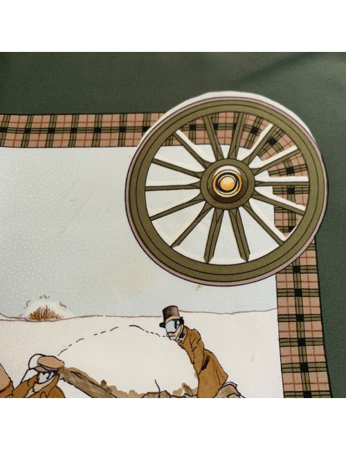 Carré vert HERMES L'hiver en Poste