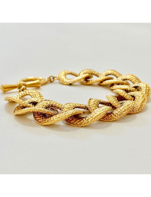 Bracelet gourmette doré