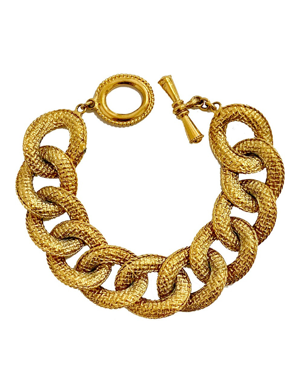 Bracelet gourmette doré