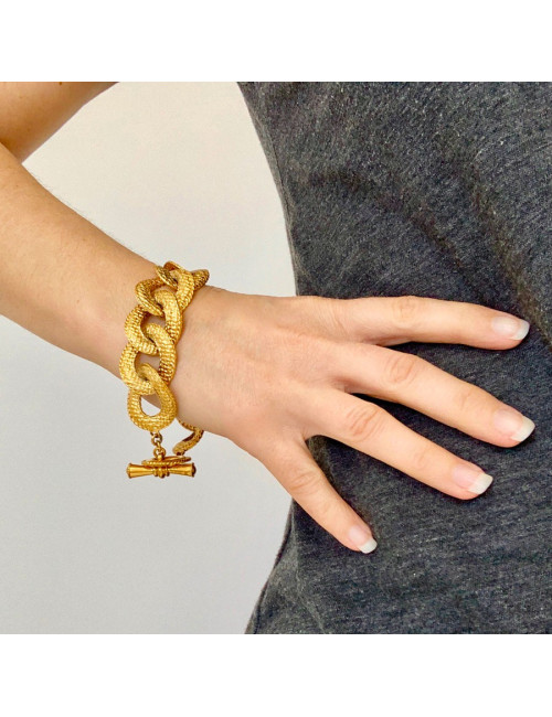 Bracelet gourmette doré