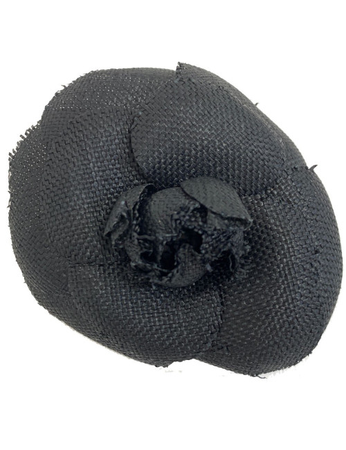 Broche CHANEL lin noir