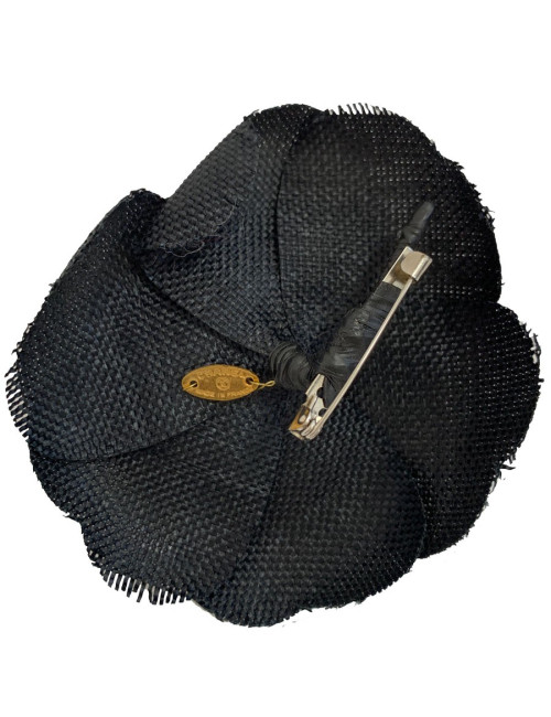 Broche CHANEL lin noir