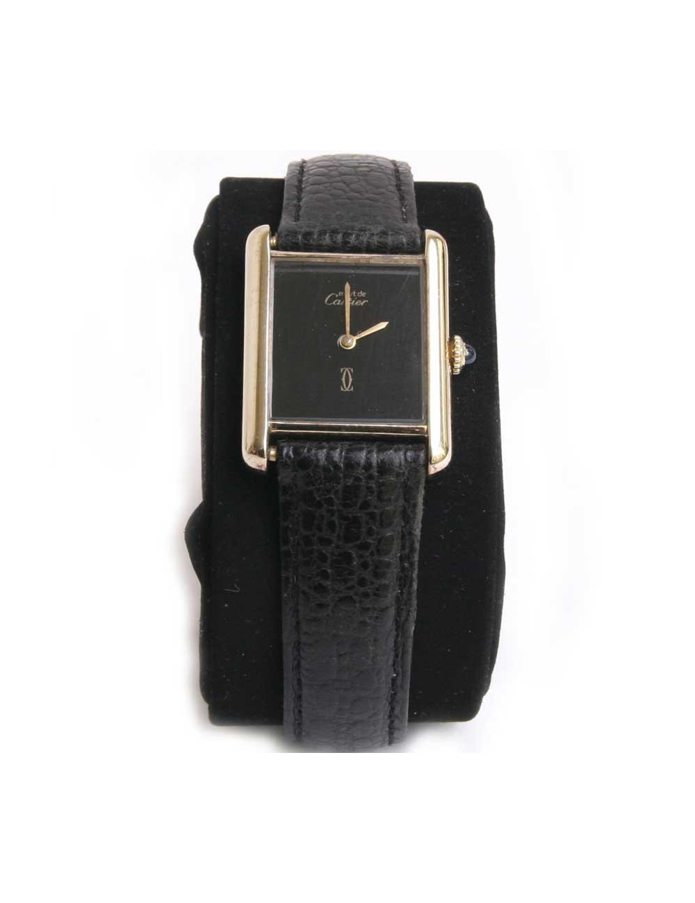 Montre "Tank française"CARTIER plaqué or 