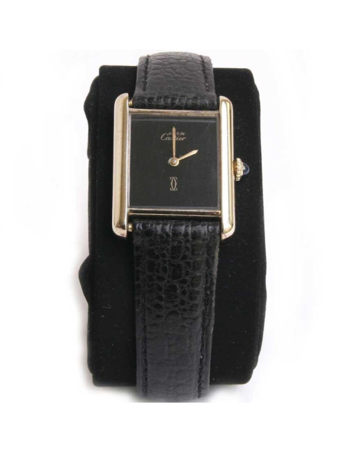 Montre "Tank française"CARTIER plaqué or 