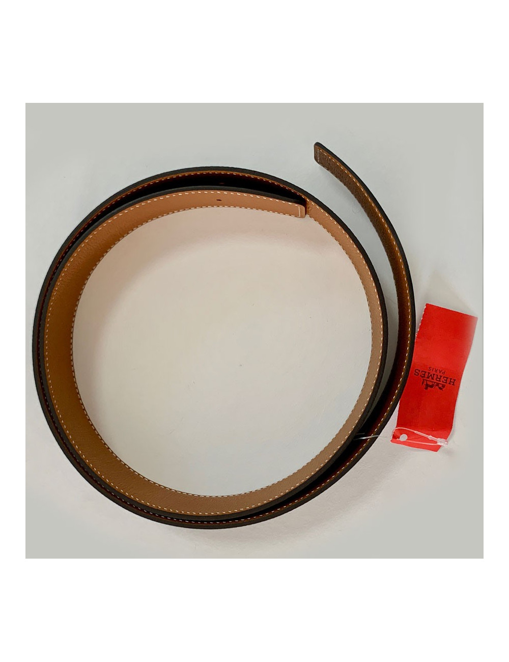 Ceinture HERMES T90 42MM veau epsom noir et gold