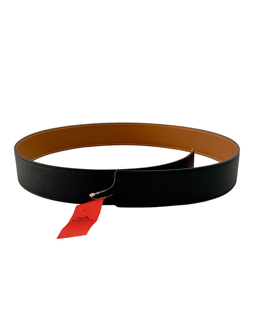 Ceinture HERMES T90 42MM veau epsom noir et gold