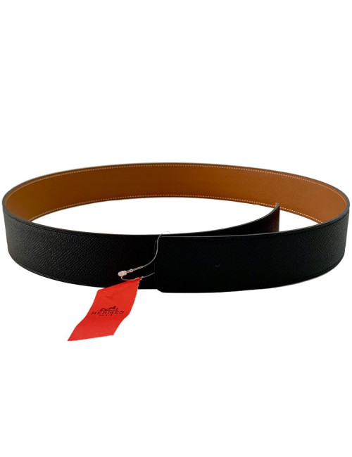 Ceinture HERMES T90 42MM veau epsom noir et gold