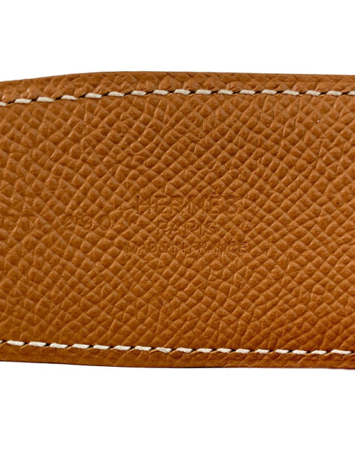 Ceinture HERMES T90 42MM veau epsom noir et gold