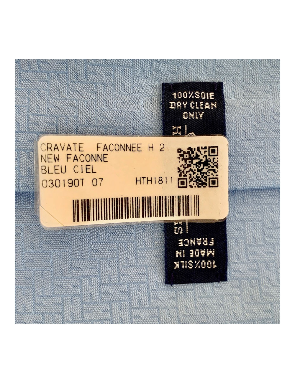 Cravate HERMES bleu ciel