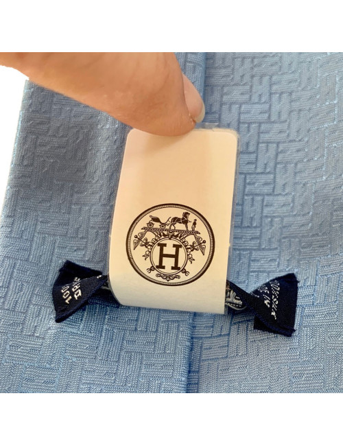 Cravate HERMES bleu ciel