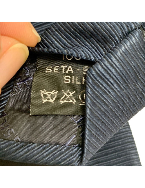 cravatte VERSACE bleue à rayures  100% soie