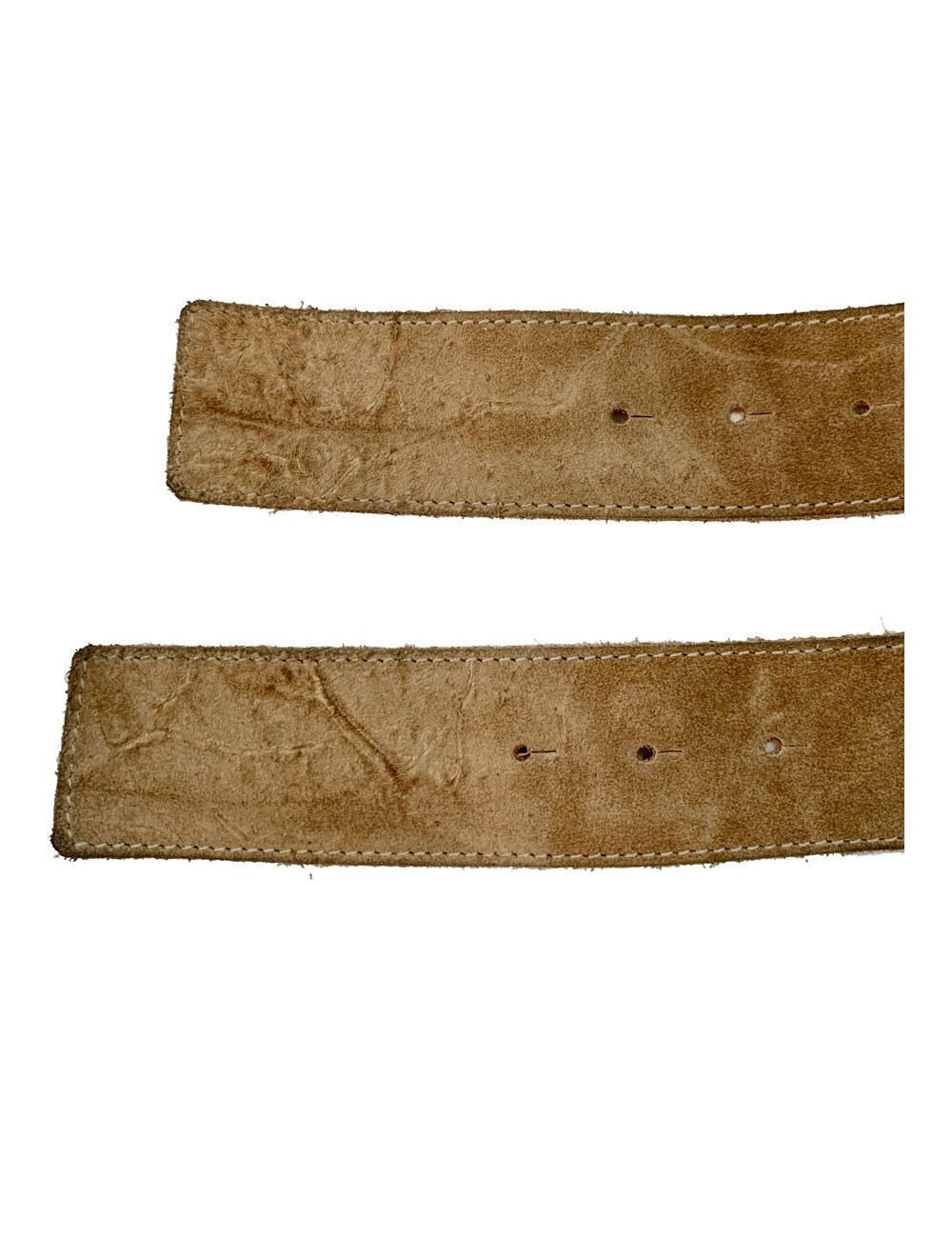 CHANEL beige calfskin suede belt