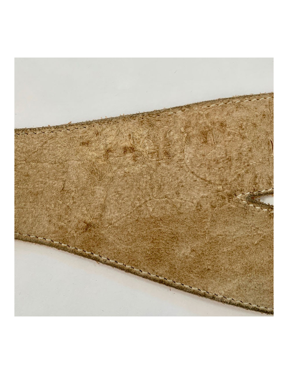 Ceinture Chanel Daim beige et boucle métal Taille 75