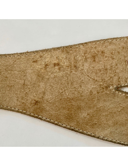 CHANEL beige calfskin suede belt