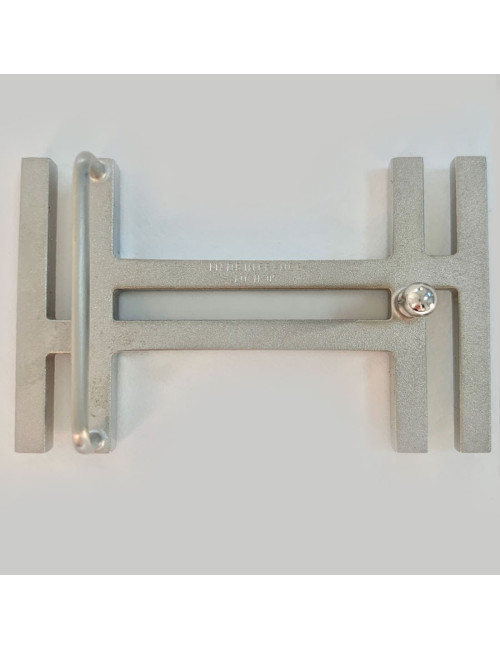 Boucle double H HERMES métal brillant et mat