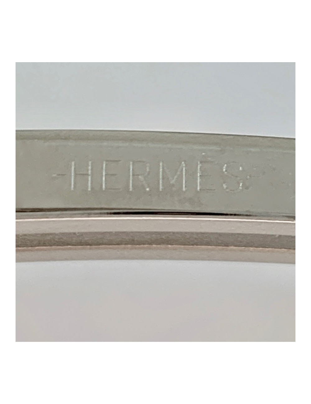 Boucle double H HERMES métal brillant et mat