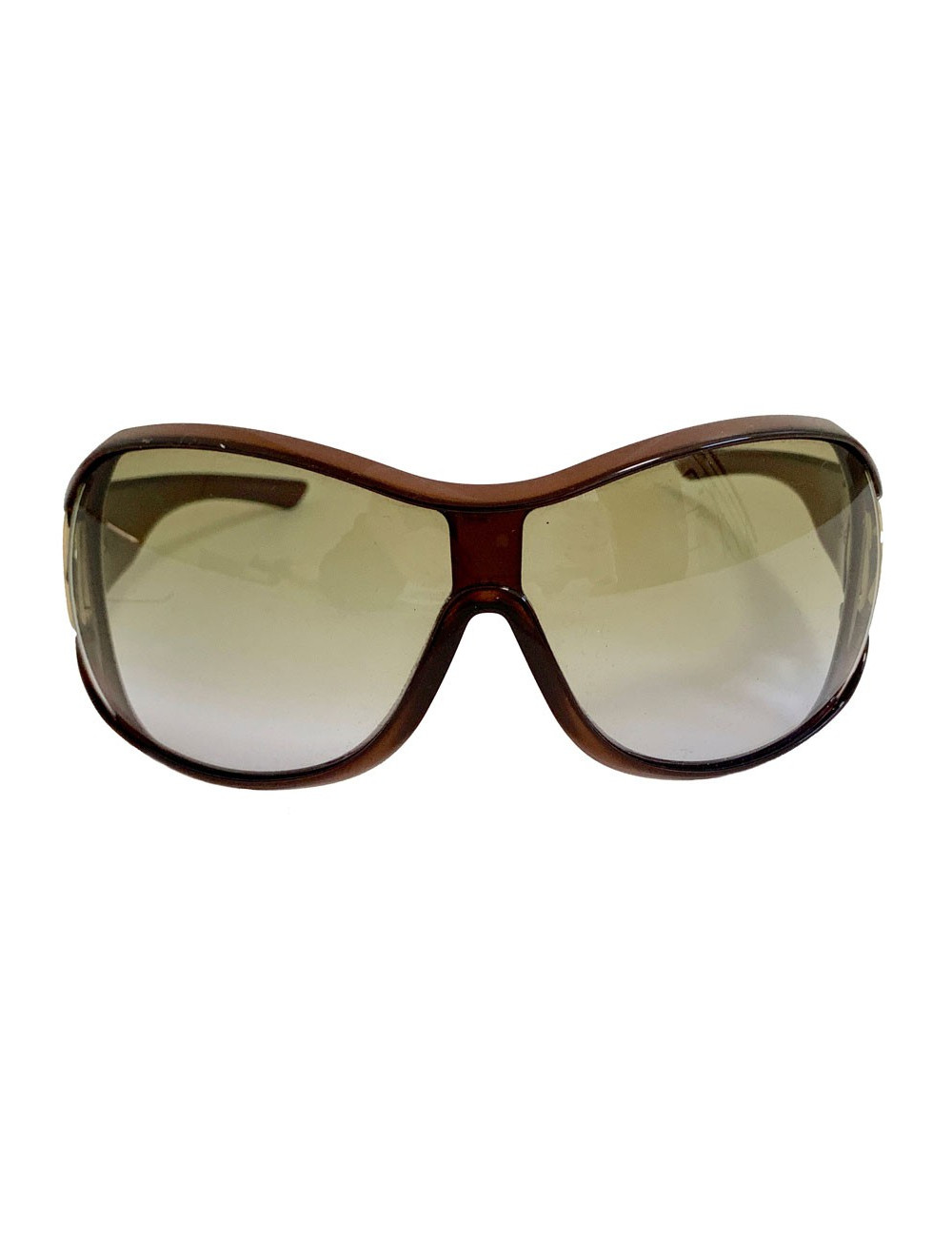 Lunettes de soleil GUCCI marron en plastique
