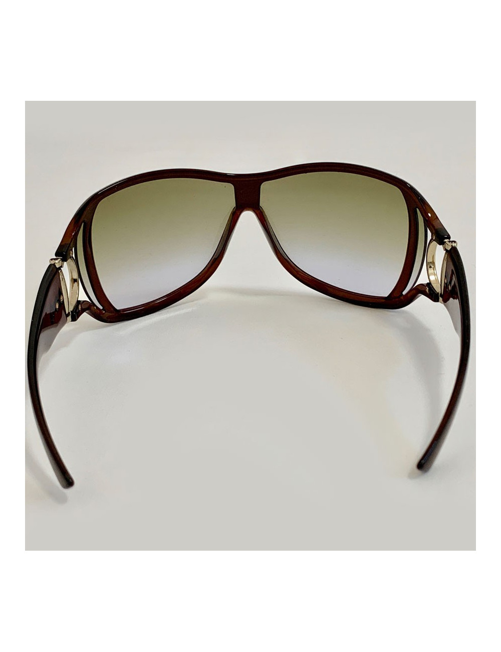Lunettes de soleil GUCCI marron en plastique