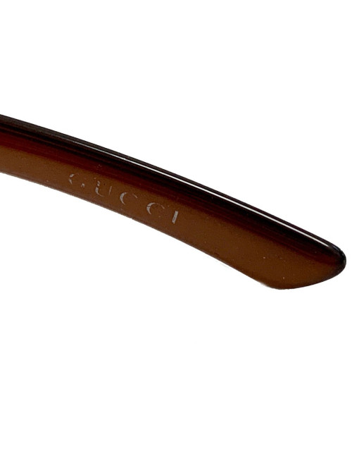 Lunettes de soleil GUCCI marron en plastique