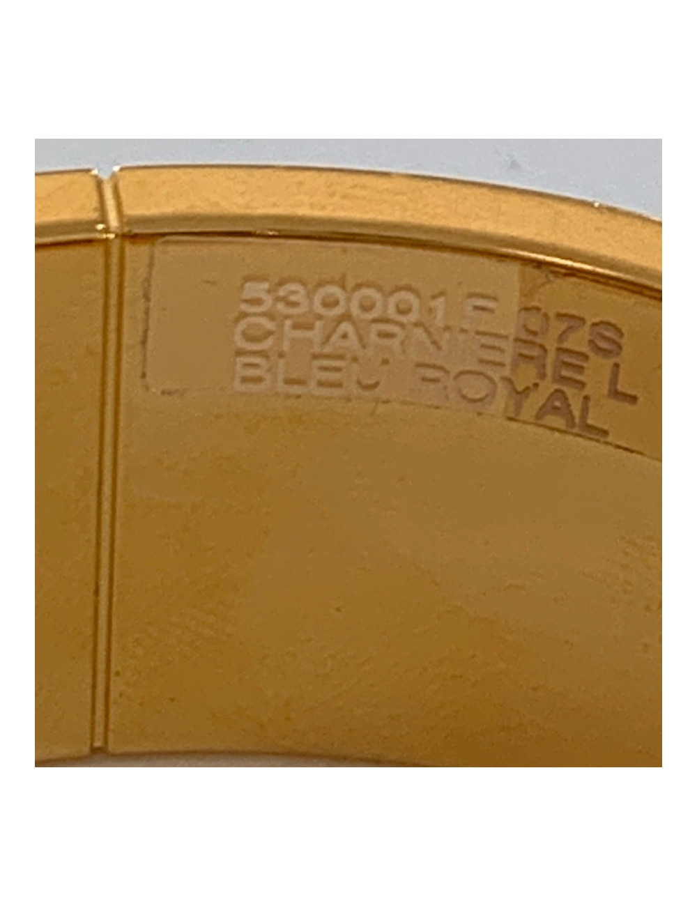 Bracelet Charnière HERMES bleu royal large