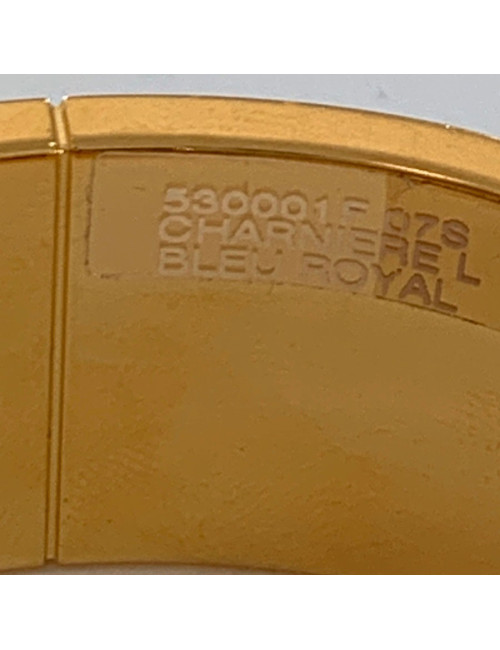 Bracelet Charnière HERMES bleu royal large