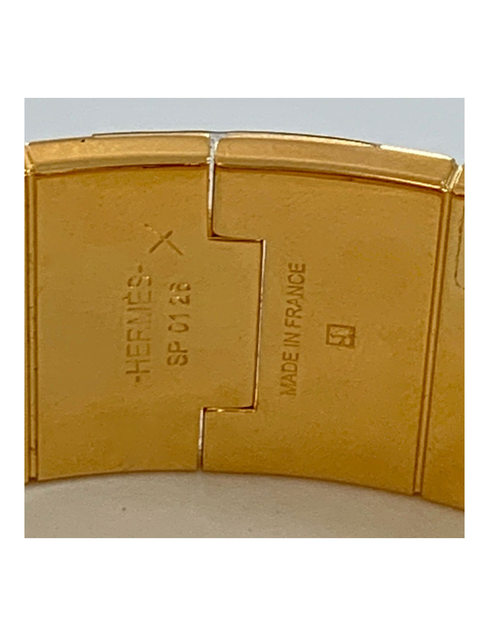 Bracelet Charnière HERMES bleu royal large