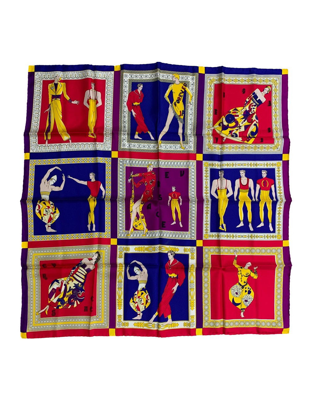 Carré VERSACE multicolore en soie