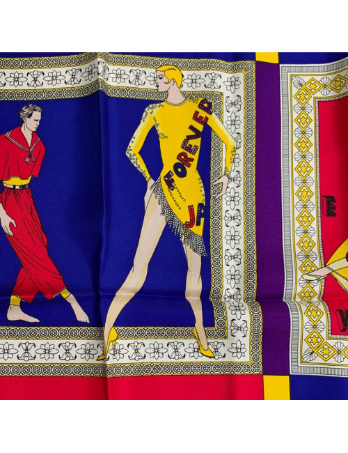 Carré VERSACE multicolore en soie