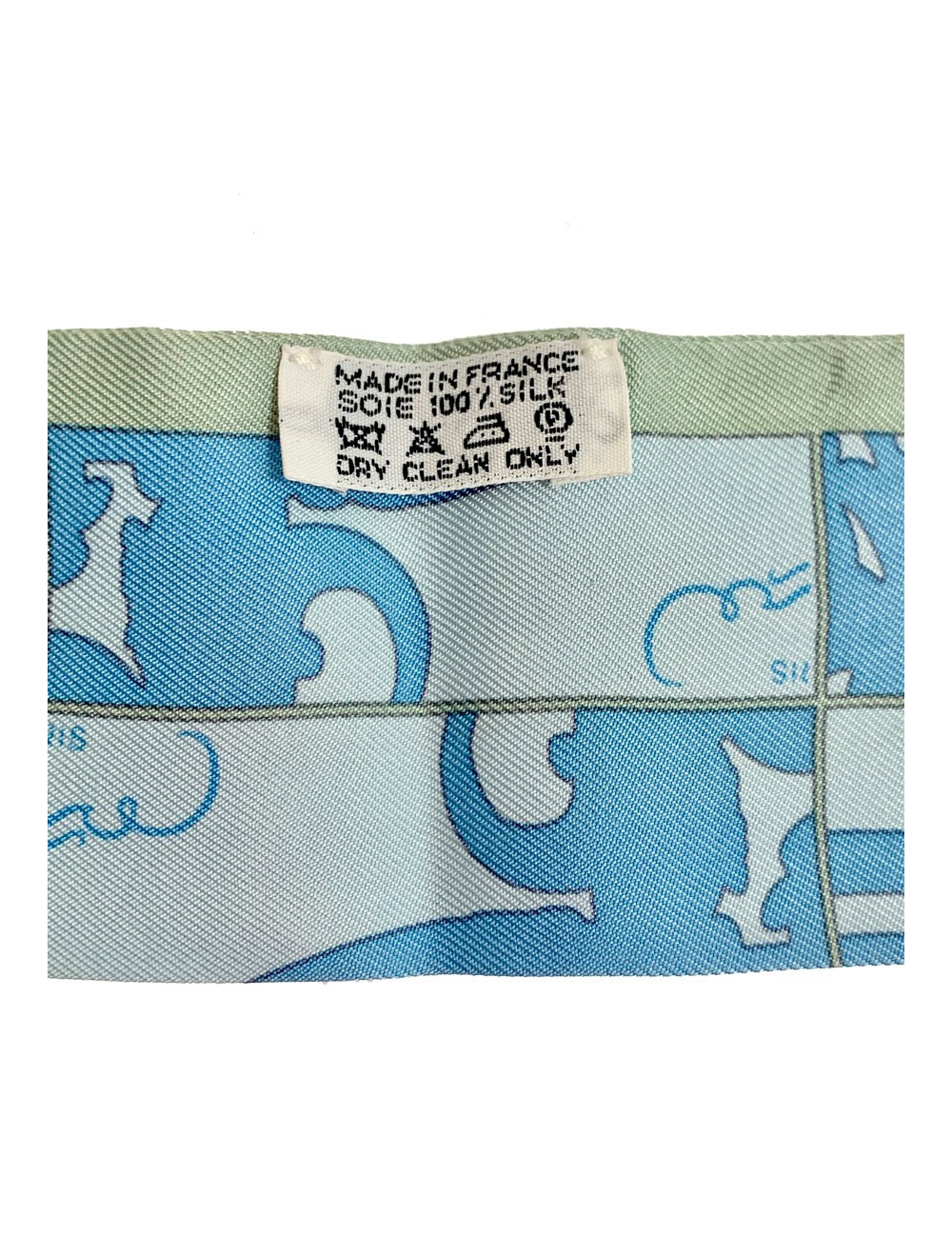 Twilly HERMES Brides de Gala en soie bleue