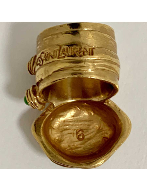 Bague SAINT LAURENT Arty vert lime par Stefano Pilati