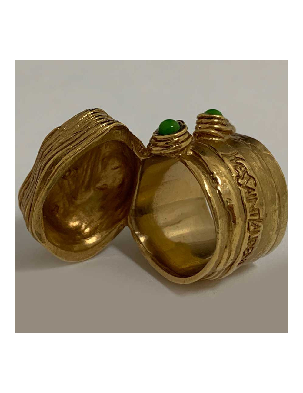 Bague SAINT LAURENT Arty vert lime par Stefano Pilati